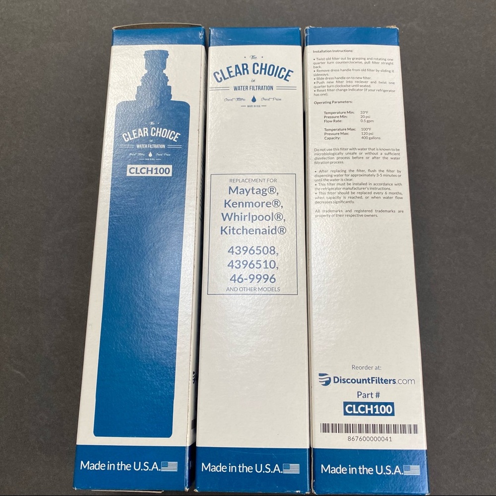 ClearChoice Replacement Water Filter 3-Pack for 4396508 4396510 46-9996 NEW - Picture 5 of 8
